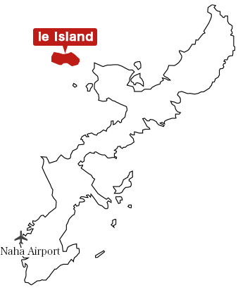 Ie island map